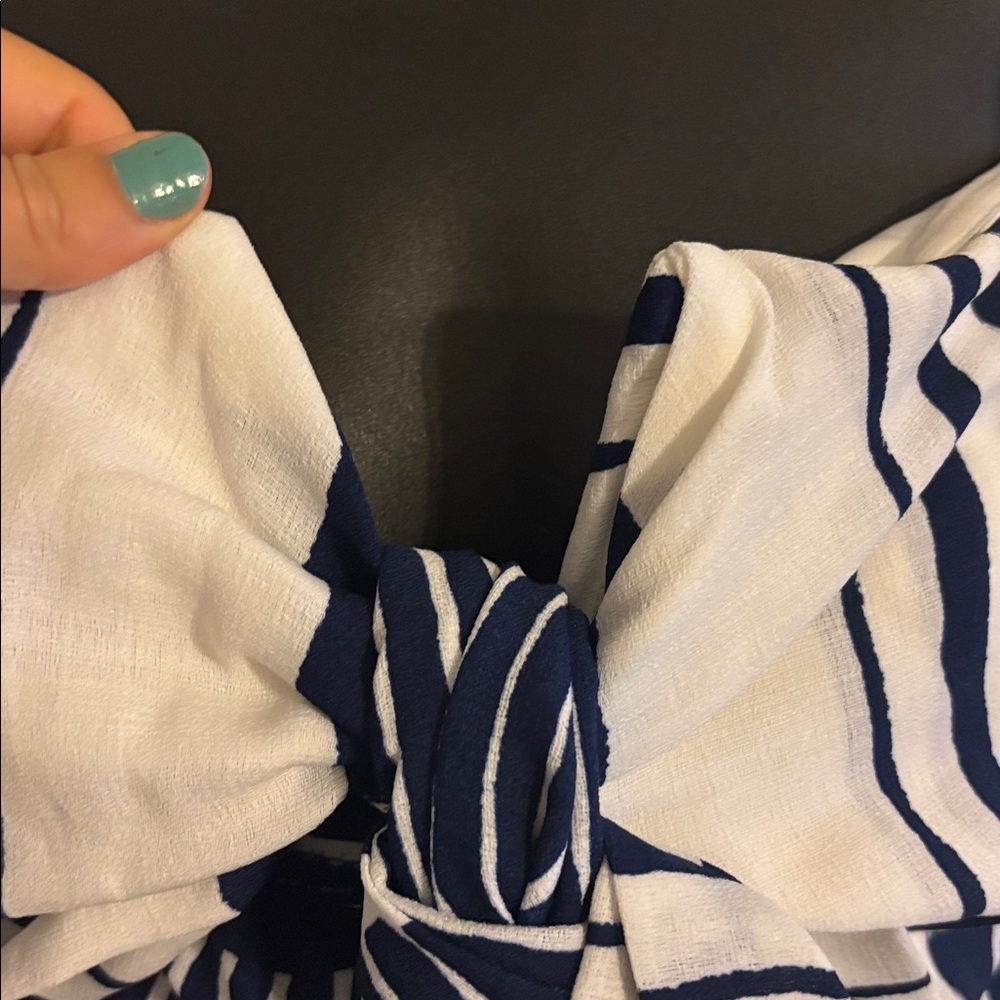 Lulu's Dephi Strapless Navy and White Romper Size M - Picture 5 of 8